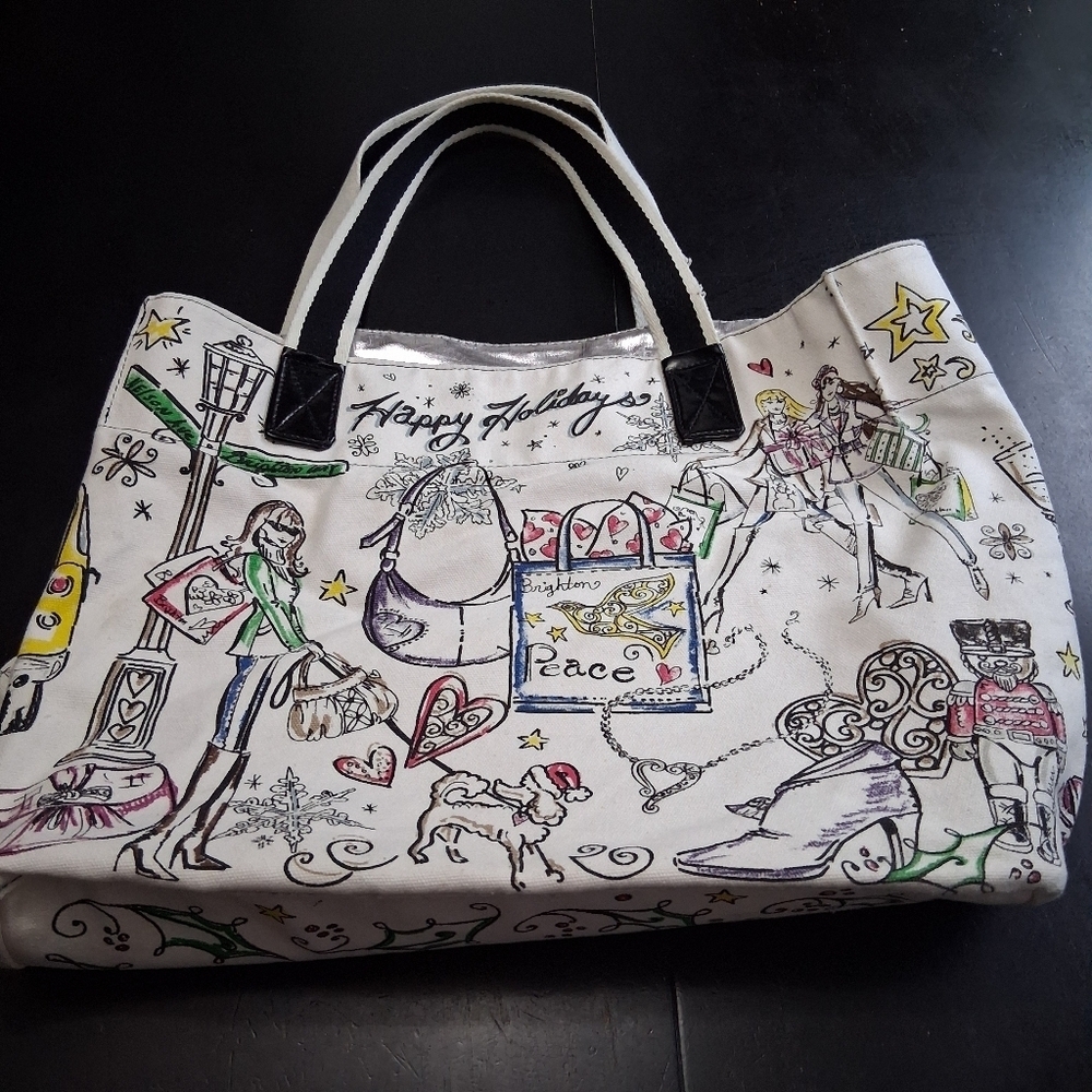 Brighton Holiday City Designer Illustrated Tote/Shopping Bag 16"×11"×8"